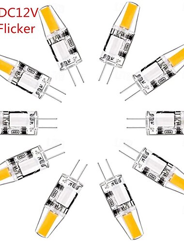  cob g4 λαμπτήρας led 2w 3w 5w ac dc 12v λάμπα led κρυστάλλινη led λαμπαδίνη αμπούλα λαμπαρά led λαμπάκι led g4 led 6/10τμχ προστασία ματιών χωρίς φλας