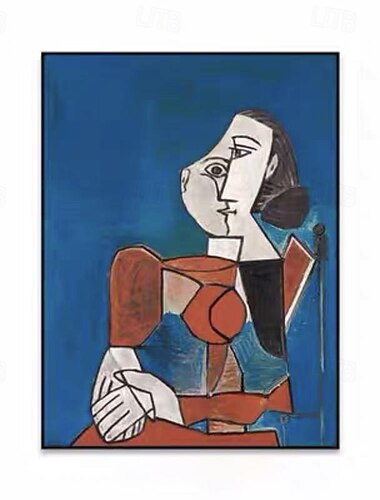  Mintura handgefertigte Picasso-berühmte Ölgemälde auf Leinwand, Heimdekoration, moderne Wandkunst, abstraktes Porträtbild für Heimdekoration, gerolltes, rahmenloses, ungedehntes Gemälde