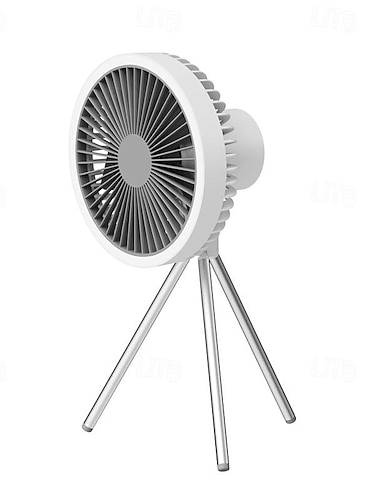  Bærbar Camping Ventilator – Opladelig Batteridrevet USB Ventilator med LED Lys og Krog til Telt Udendørs Nødhjælp