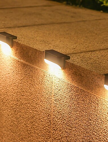  2/4ks solární krokové světlo ip65 vodotěsné plotové světlo 6led solární noční světlo venkovní osvětlení paluba krok zábradlí stěna nádvoří schody dvorní dekorace
