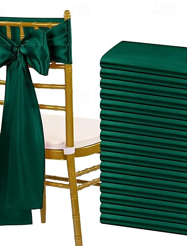  20 stuks satijnen stoelsjerpen strikken universele stoelhoes voor bruiloftsreceptie restaurant banquetpartyhotel evenementdecoraties