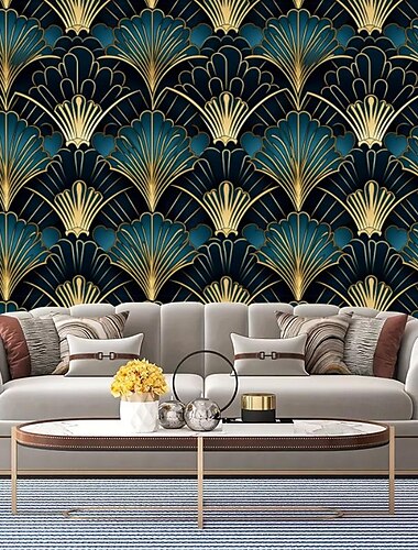  Coole Tapeten, Art-Deco-3D-Tapeten-Wandbild, Wandverkleidungsaufkleber, abziehen und aufkleben, entfernbares PVC/Vinyl-Material, selbstklebend/Klebstoff erforderlich, Wanddekoration für Wohnzimmer,