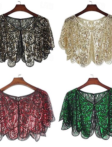  Retro vintage Roaring jaren '20 Jaren 1920 Feestkostuum Omslagdoeken The Great Gatsby Charleston Bruiloftsgast Pailletten Dames Kerstmis Carnaval Nieuwjaar Evenement / Feest Huwelijksreceptie