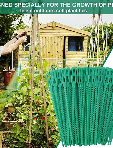  100 Stück verstellbare Pflanzenbinder für Gartenpflanzen, Drehbänder zum Pflanzen, für Gartengeräte