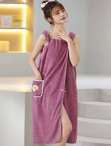  microfiber draagbare badhanddoekjurk superabsorberend huiskleding badrok badhanddoek dames waterabsorberend zacht dik gewikkelde badjas sneldrogend terug naar school student