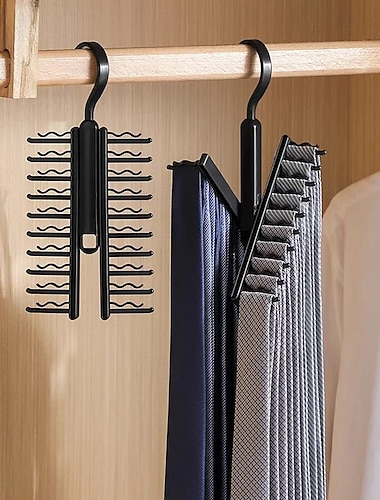  maximalizujte prostor ve svém šatníku pomocí tohoto otočného stojanu na kravaty – uspořádejte až 20 kravat a pásků s protiskluzovými vlastnostmi, pohodlné vyhledávání šátků a pásků, vícevrstvý design