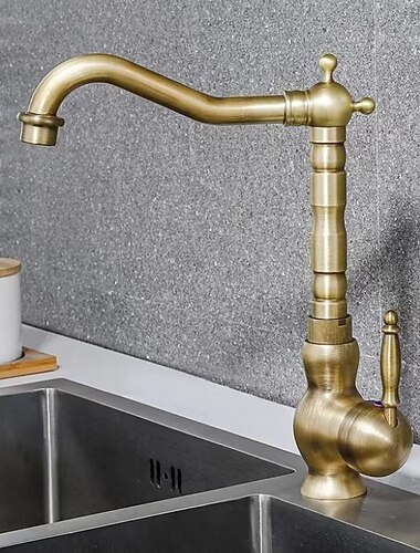  Kitchen faucet - Single Handle One Hole Electroplated Pull-out / Pull-down Centerset Retro Vintage Kitchen Taps