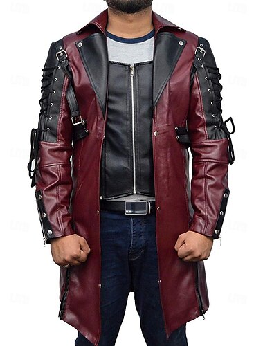  Punk & Gothique Médiéval Steampunk Manteau Médecin de la peste Homme Mascarade Décontracté Quotidien Adulte Manteau