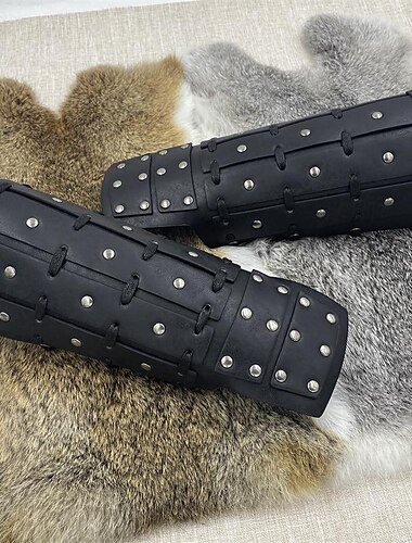  Retro / vintage Punk og gotisk Kostymer i middelalderstil våpen og beskyttelse armbånd Håndleddstøtte Ren Faire Viking Tempelridder Korsfarer Bueskyting Herre Viking fantasi Halloween Karneval