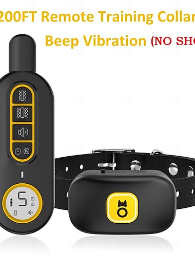  1200FT Pet Dog Training Collar with Remote Waterproof Rechargeable Beeps Vibrations Mode Human Suitable for Small Medium Large Dog