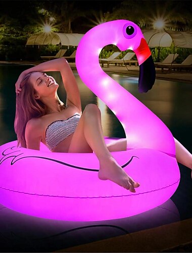  Flotteur gonflable flamant rose pour piscine, décoration légère, pour la plage, pour une grande piscine, pour une fête sur la plage
