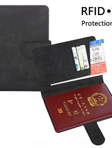  Mulheres homens rfid vintage negócios passaporte cobre titular multi-função id cartão de banco caso carteira de couro do plutônio acessórios de viagem