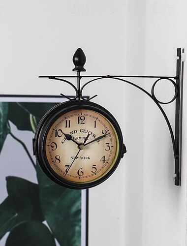  retro wandklok dubbelzijdig europese antieke stijl creatieve klassieke wandklokken buiten woonkamer slaapkamer studeerkamer wanddecoratie 5 inch