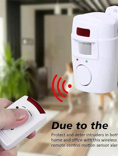  kit di sicurezza domestica intelligenteallarme di sicurezza a infrarossi senza filiallarme 105dbalimentato a batteriacon 2 telecomandi