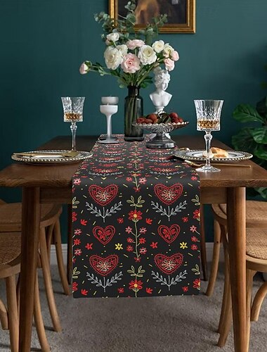  Inspirado em william morris arte estilo impressão corredor de mesa estilo country, decoração de mesa de jantar de cozinha, corredores de mesa de decoração de impressão para interior ao ar livre casa