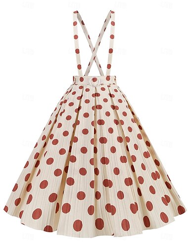  Pois Rétro Vintage Années 1950 Jupe À pois Femmes Saint-Valentin Mascarade Fête / Soirée Fête du thé Décontracté Quotidien Adulte Jupe
