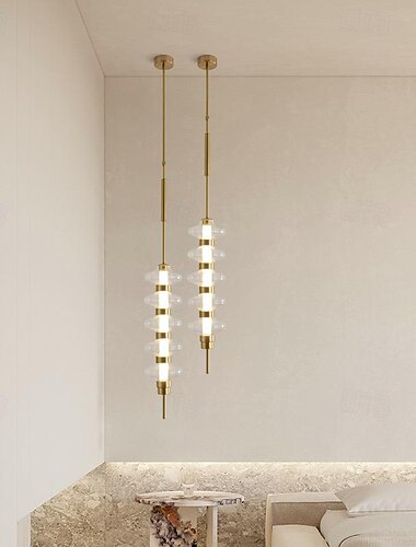  תאורת תליון לד, עיצוב עששיות מתכת יצירתי ליד המיטה, מתאים לסלון, חדר שינה, חדר אוכל ובר, לבן חם 110-120 וולט 220-240 וולט