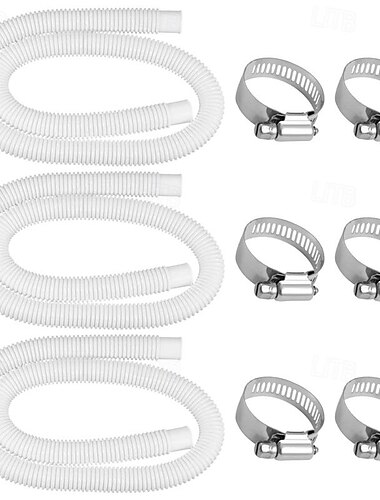  pool pumpe udskiftningsslange 1,25 x 41 tommer til kompatibel med intex filter pumpe 607 637 og 32 mm over jorden pools inkluderer 6 slangeklemmer udskiftning for kompatibel med intex slange