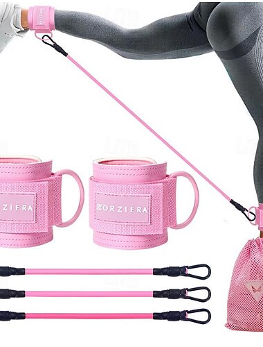  Fitness Knöchel Schnalle Hüft- und Beintrainer Knöchelschlaufe Beinschlaufe elastisches Band Gitter Knöchelschnalle Zubehör Weihnachtsgeschenk