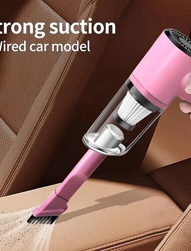  Aspiradora de coche inalámbrico potente, miniaspiradora de mano para interior, con carga de alta potencia, para el hogar y el coche, de doble uso