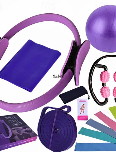  Massagestab, Ringball, dreizehnteiliges Set, Yoga-Ball, Spannungsgürtel, Latex-Widerstandsgürtel, Fitness, Haushalt, kleines Ausrüstungsset