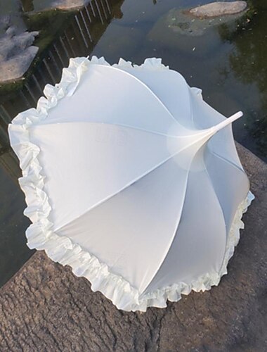  a2z guarda-chuva feminino com freio para caminhada, evento de casamento, foto, babado, feminino, brolly