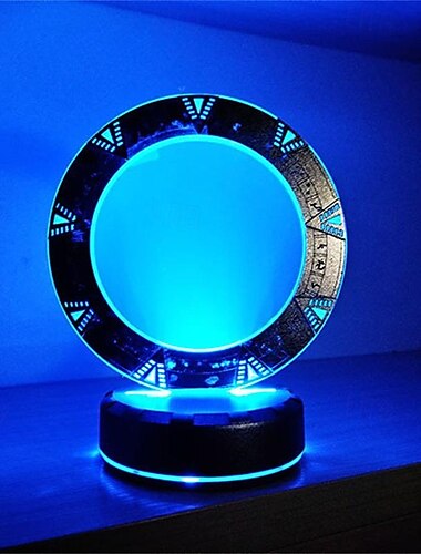  luce notturna atlantis stargate lampada da tavolo con telecomando creativo stereoscopico a led 3d