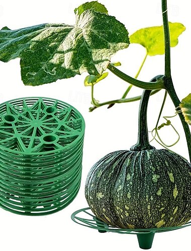  10 упаковок опор для растений для дыни, клетки, колыбели, решетка для арбуза, дыни, тыквы, клубники - во избежание гниения почвы - многоразовые (круглая опора для арбуза)