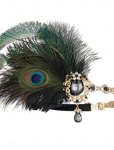  Fejfedők Fejpántok Flapper fejpánt Fejfedők Retró Ordító 20-as évek 1920-as évek Soros Kompatibilitás A nagy Gatsby Flapper lány Jelmez Mindszentek napja Farsang Női Jelmez ékszerek Divatékszer