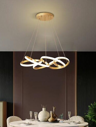  60 cm Bimbar Hängande lampor Aluminium Kiselgel Artistisk Stil Originell Trendig Målade ytor svart Artistisk Modern 110-240 V