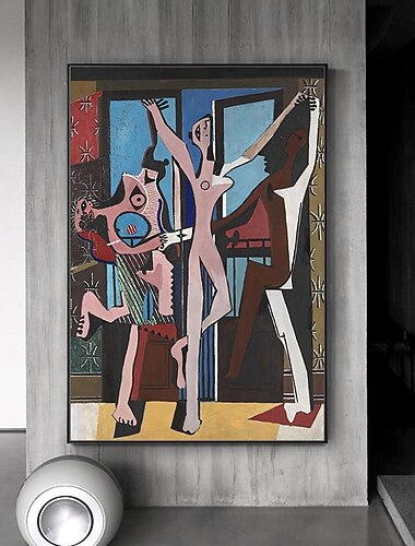  手作り ハング塗装油絵 手描きの 縦式 名画 人物 コンテンポラリー クラシック インナーフレームなし(枠なし)