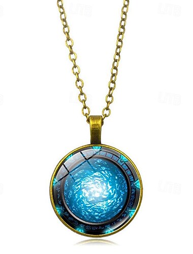  Stargate Atlantis Time Gem-hänge halsband kvinnors hundra parning smycken retro tröja kedja julklapp