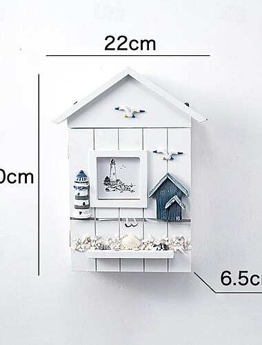 nástěnná dekorace závěsná středozemní dům schránka na klíče úložiště kreativní domácí dřevěná řemesla vstupní hala