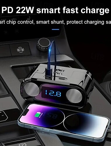  ein schlepptau vier auto konverter kopf multi-funktion auto füllung zigarette leichter erweiterung port konverter stecker