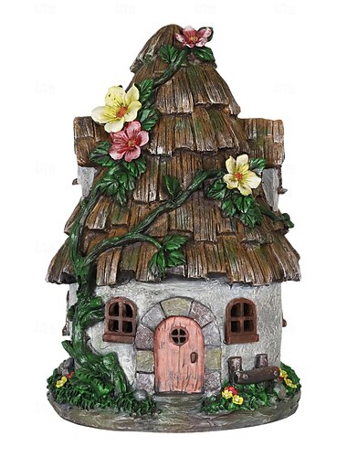  Bezauberndes Feengartentor, skurrile Baumdekoration aus Holz für Tür, Hof und Garten – entzückende Holzornamente für eine märchenhafte Heimdekoration