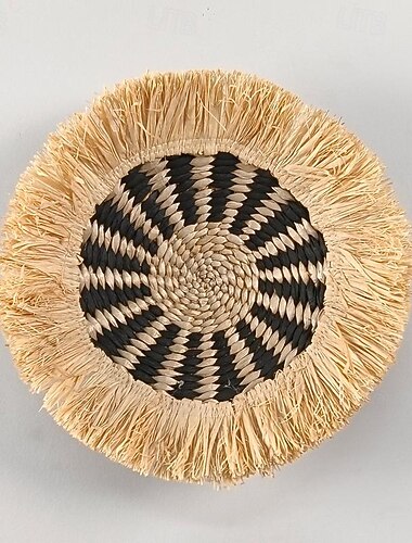  διακόσμηση τοίχου κρεμαστά cattail weaving ethnic style raffia tassel edge bohemian b&b εστιατόριο ξενοδοχείου