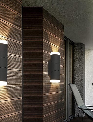  LED-Wandleuchte, Aluminium-Doppelkopf für den Außenbereich, 6 W, 12 W, verstellbarer Winkel, für den Außenbereich, wasserdicht, Augenschutz, geeignet für Außenwand, Garten, Innenhof, Garage, Rumpf,