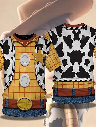  Spielzeuggeschichte Lichtjahr Woody Buzz Lightyear T-Shirt-Ärmel Anime Zeichentrick Anime Grundlegend Streetstyle Für Paar Herren Damen Erwachsene Zurück zur Schule 3D-Druck