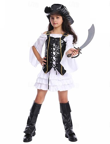  Pirates of the Caribbean piratas del Caribe Traje de cosplay Accesorios Cosplay Fiesta de disfraces Cosplay de película for Chica Niños Carnaval Mascarada