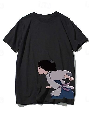  Chihiros T-Shirt-Ärmel Zeichentrick Manga Anime Harajuku Grafik Kawaii Für Paar Herren Damen Erwachsene Halloween Karneval Maskerade Heißprägen Strasse Casual
