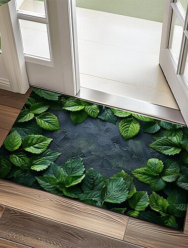  Grüne Gras Fußmatte Küchenmatte Bodenmatte rutschfeste Flächenteppich Ölbeständiger Teppich Indoor Outdoor Matte Schlafzimmer Dekor Badezimmermatte Eingangsteppich