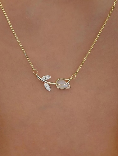  Necklace For Women's Alloy Friends Flower