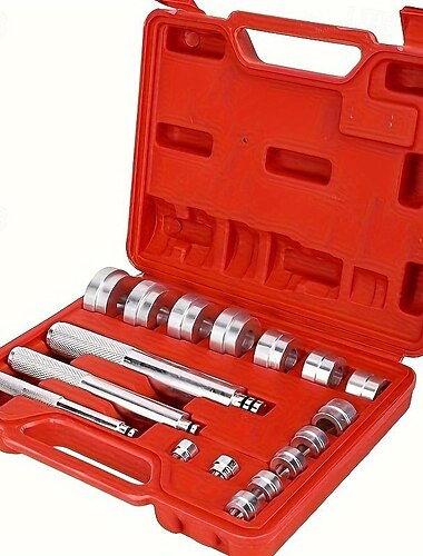  Jeu de 17 bagues de roulement et douilles d'étanchéité, kit maître/universel pour roulements de roues automobiles