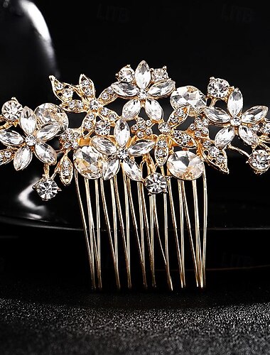  Pentes de cabelo Decoração de Cabelo Liga Casamento Simples Casamento Com Purpurina Capacete Chapéu