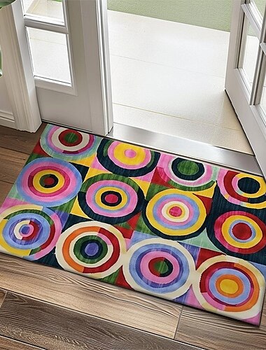  regenboogkleurige deurmat keukenmat vloermat antislip vloerkleed oliebestendig tapijt binnen buiten mat slaapkamer decor badkamer mat entree tapijt