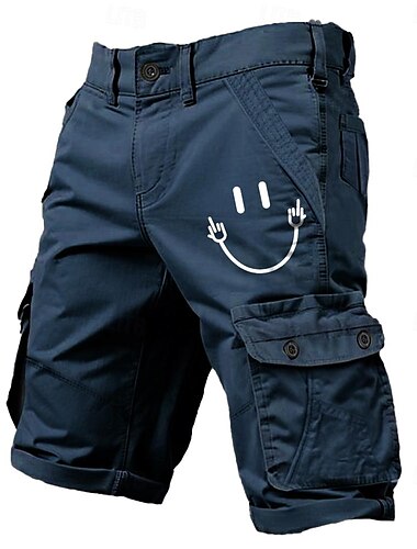  Herren Graphic Graffiti Cargo Shorts Kurze Hosen Mittlere Taillenlinie Klassisch Sports Outdoor 6 Tasche Designer Bekleidung
