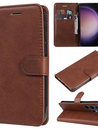  Handy Hülle Handyhüllen Für Samsung Galaxy S24 S23 S22 S21 S20 Ultra Plus FE A54 A34 A14 S25 Ultra Brieftasche Kartenetui Magnetisch Ganzkörperschutz mit Handschlaufe Retro TPU PU-Leder