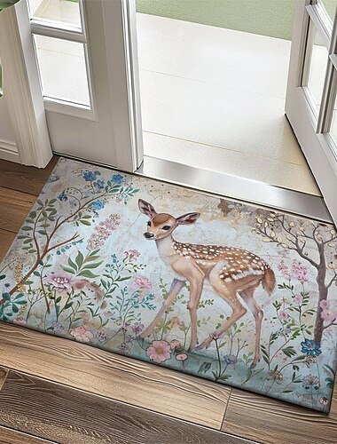  bloemen herten deurmat keuken mat vloermat antislip gebied tapijt oliebestendig tapijt binnen buiten mat slaapkamer decor badkamer mat entree tapijt