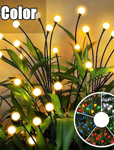  1 st buiten zonne-vuurvlieg zwaaiend licht 8 led voor tuin patio pad decoraties buiten