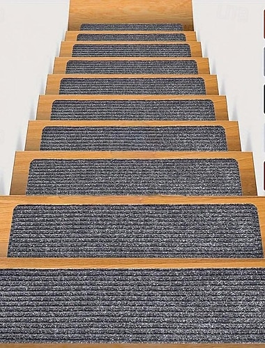  Alfombra antideslizante para escaleras, alfombra de seguridad antideslizante, corredor interior antideslizante para ancianos y mascotas con adhesivo reutilizable